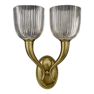 Olympia Due Sconce in Brass Finish