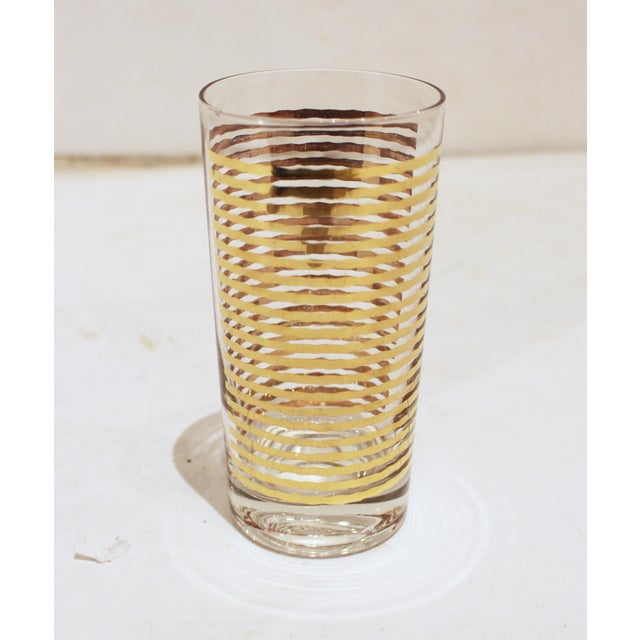 Circa 1970 American Glassware With Tray Cocktail Set by Colony Glass Co. For Sale - Image 9 of 9