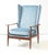 Wood 1950's Arne Vodder Attributed Wing-Back Teak Lounge Chair For Sale - Image 7 of 13