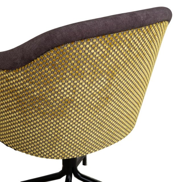 Fabric Ona Chairs with Brown and Grey Pattern from Freifrau, Set of 4 For Sale - Image 11 of 18