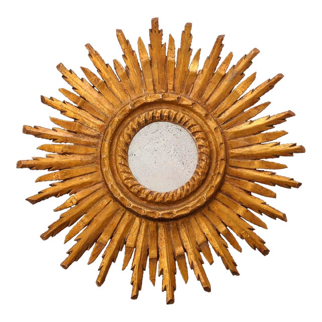 Early 20th Century French Sunburst MIrror For Sale