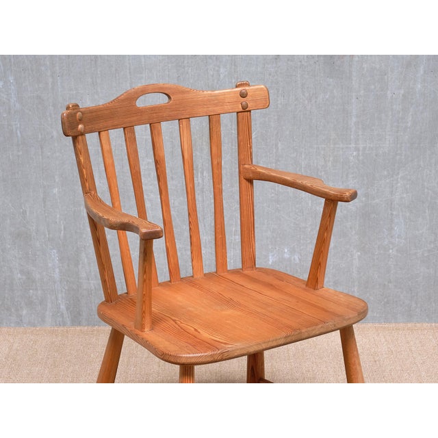 Swedish Modern Hytte Armchair in Pine from Nordiska Kompaniet, 1940s For Sale - Image 10 of 14