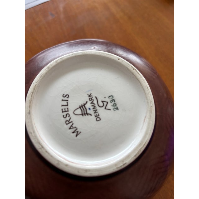 Maroon Scandinavian Vase Marselis Series by Nils Thorsson for Royal Copenhagen, Denmark, 1960s For Sale - Image 8 of 9