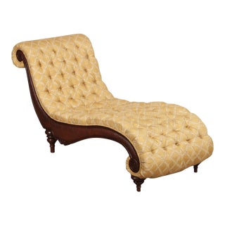 Late 20th Century Raymond Waites for Lane Tufted Fainting Couch Chaise Lounge For Sale