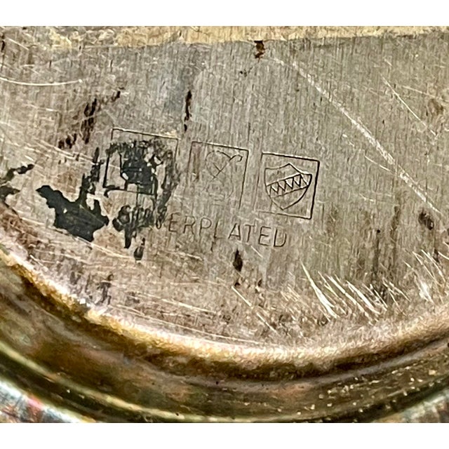 Mid 20th Century Sheridan Silver Co Silverplate Covered Butter Dish Glass Liner Swirl Design For Sale - Image 11 of 11