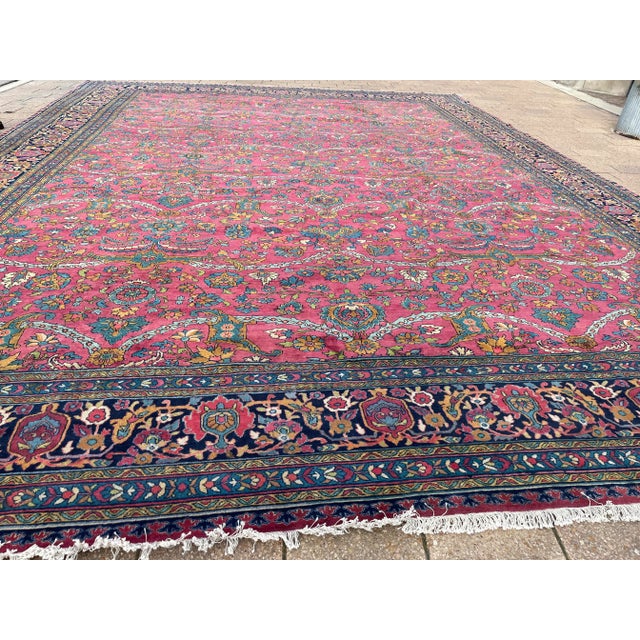 Antique Persian Mohajeran Sarouk Carpet For Sale - Image 10 of 12