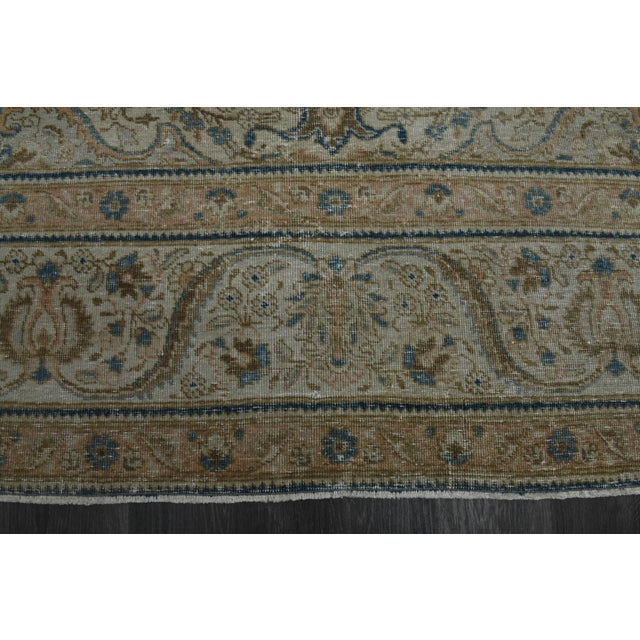 1970s Vintage Persian Handmade Wool Cotton Beige Area Rug For Sale In San Francisco - Image 6 of 11