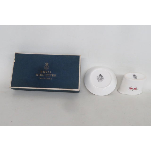Royal Worcester Bone China 2pc Box Set Bournemouth Pin Dish and Posy Vase 4954b For Sale - Image 11 of 14