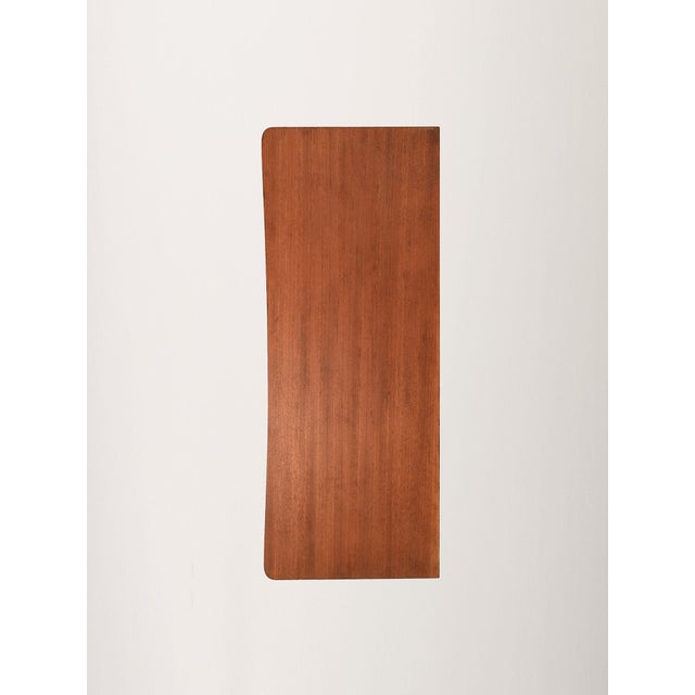 Scandinavian Mahogany Desk with Brass Handles, 1940s For Sale - Image 9 of 10