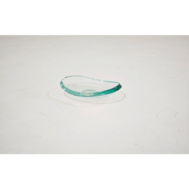 Aqua Mid-Century Nile Green Murano Glass Pocket Emptyer from Fontana Arte, Italy, 1960 For Sale - Image 8 of 10