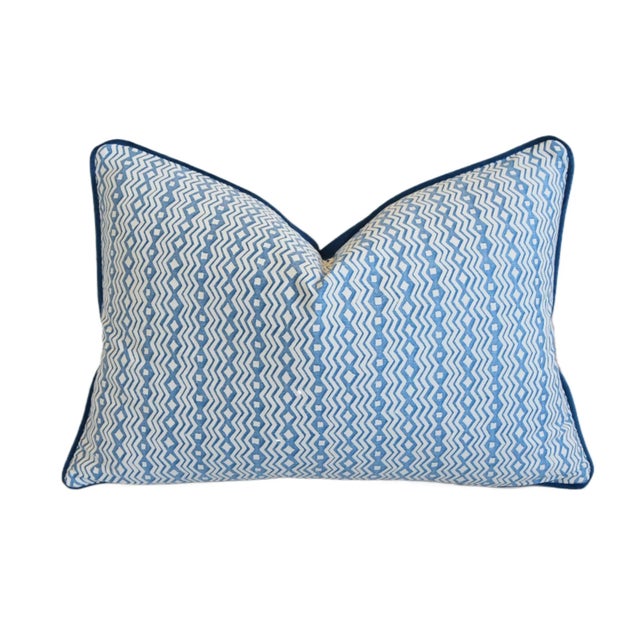Textile Venetian Italian Designer Mariano Fortuny Itzina Feather/Down Pillow 25" X 17" For Sale - Image 7 of 7