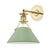 Transitional Hudson Valley Lighting Mark D. Sikes Painted No.2 1-Light Wall Sconce, Aged Brass/Leaf Green Combo For Sale - Image 3 of 3