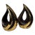 Teardrop Brass Bookends by Ben Seibel for Jenfred Ware, Usa Mid-Century For Sale
