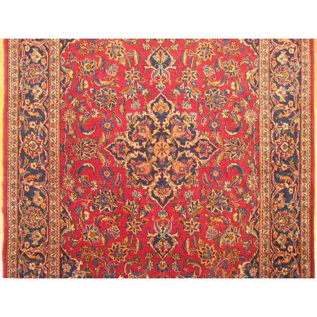 1940s Vintage Perisan Decorative Oriental Kashan in Small Size For Sale - Image 5 of 7