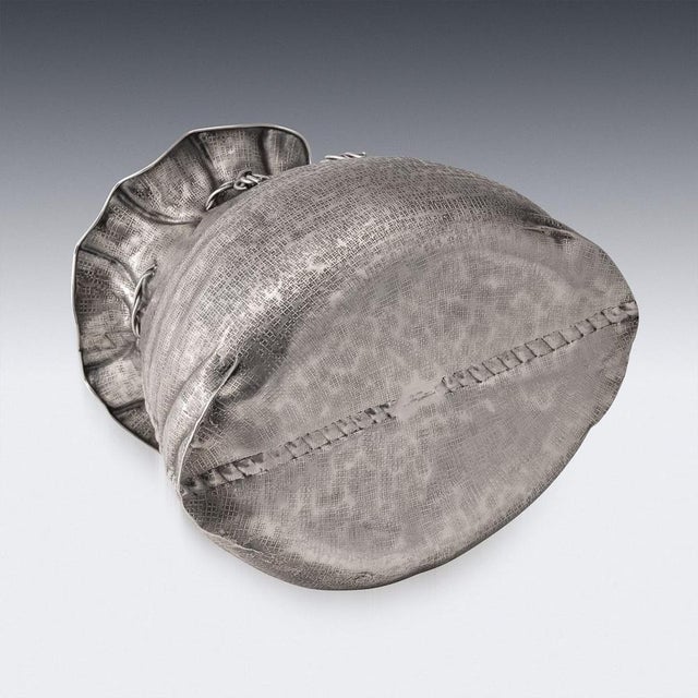 Silver Italian Silver Sack Champagne Cooler by Romeo Miracoli, Milan, 20th Century For Sale - Image 8 of 18