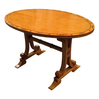 Early 19th Century Biedermeier Oval Library Table For Sale