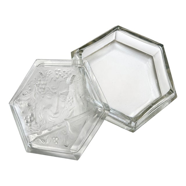 Art Deco Crystal Candy Dish, 1950s For Sale