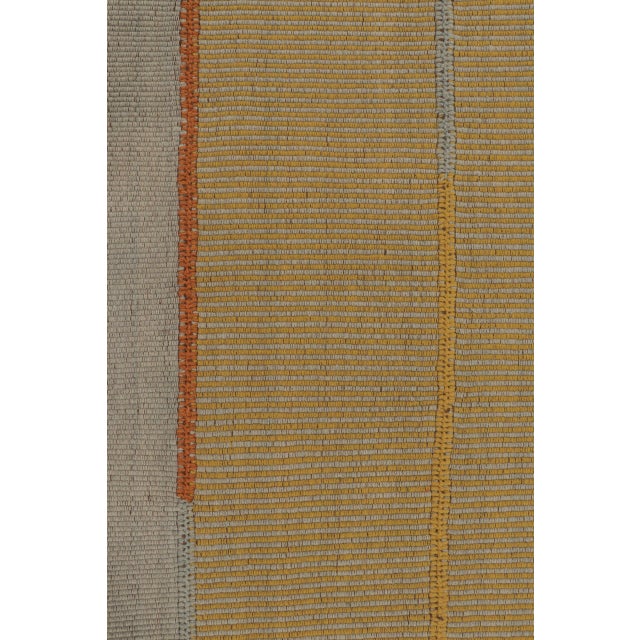 Handwoven in wool, this 8x12 Rez Kilim is a compelling expression of contemporary flatweave design. Layered panels of...