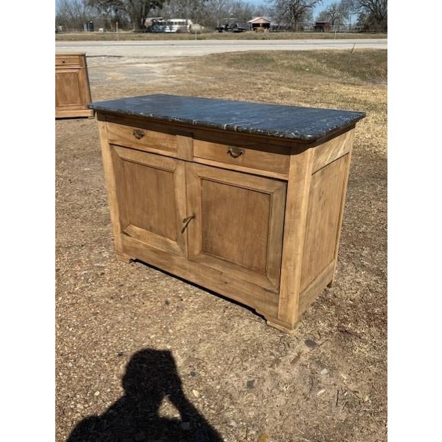 19th Century 19th Century French Louis Philippe Walnut Bleached Marble Top Sideboard / Buffet. For Sale - Image 5 of 18