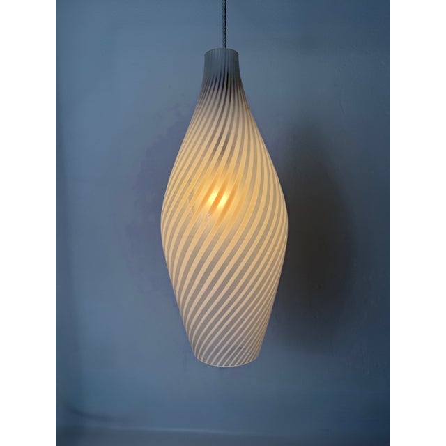 Vintage Murano Swirl Pendant Lamp, 1970s For Sale - Image 6 of 8