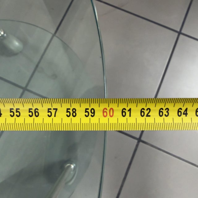 Circular Crystal Bar Cart with Two-Tiers and Chromed Metal For Sale - Image 8 of 11