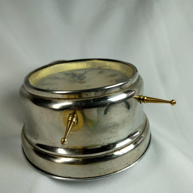 1912 French Alarm Clock Vainqueur by Japy Frères For Sale - Image 4 of 6