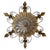 German Gilt Wrought Iron and Textured Glass Flush Mount, 1970s For Sale - Image 13 of 13