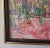 1970s 1970s Nyc Abstract Cityscape Skyline Oil Painting MCM Mid Century Modern Art New York Pink Barbiecore Vintage For Sale - Image 5 of 9