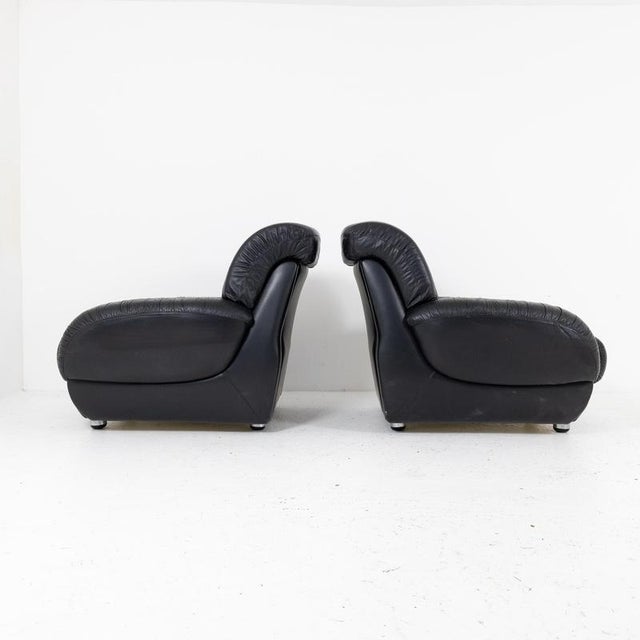 Leather Armchairs, 1970s, Set of 2 For Sale - Image 3 of 7