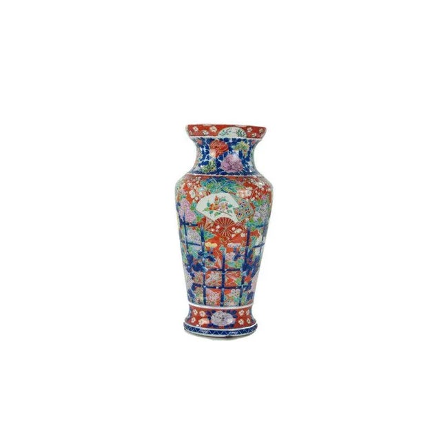 Chinese Late 19th Century Antique Chinese Porcelain Imari Famille Rose Vase For Sale - Image 3 of 6