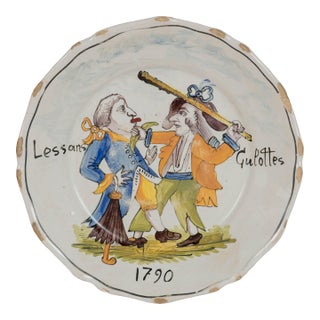 18th Century French Revolution Faience Plate For Sale