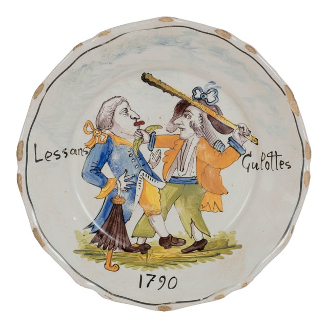 18th Century French Revolution Faience Plate For Sale