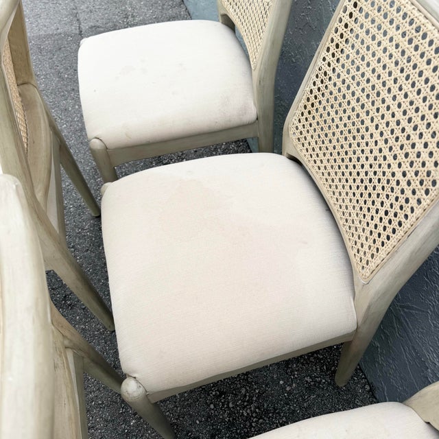 Safavieh Reinhardt Rattan Dining Chairs - Set of 6 For Sale - Image 10 of 12