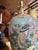 Vintage Asian Blue Hand Painted Table Lamp For Sale In Atlanta - Image 6 of 8