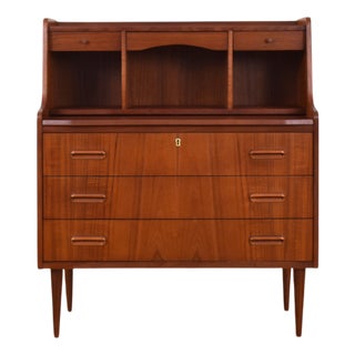 Mid-Century Danish Teak Secretary, 1960s For Sale
