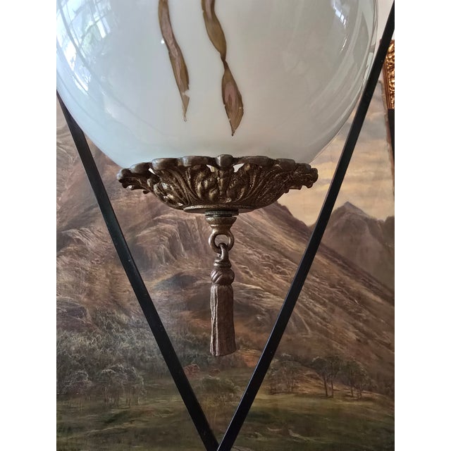 1940s Vintage Mid Century Cherub Cupid Angels Hanging Light For Sale - Image 5 of 9