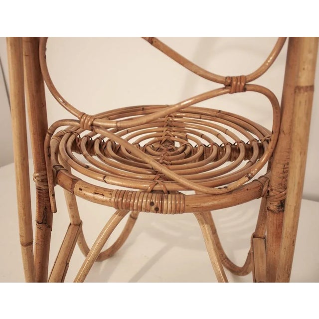Mid-Century Modern Spanish Rattan Chair, 1960s For Sale - Image 3 of 9