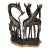 Vintage African Hand-Carved Ebony Wood Intertwined Giraffe Herd For Sale