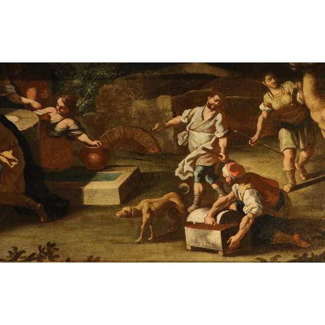 Workshop of Francesco De Mura, Rebecca at the Well, 1770, Oil on Canvas For Sale - Image 10 of 15