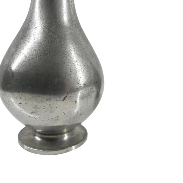 Vintage Art Deco Pewter Vases by Just Andersen, Denmark, 1930s, Set of 2 For Sale - Image 4 of 8