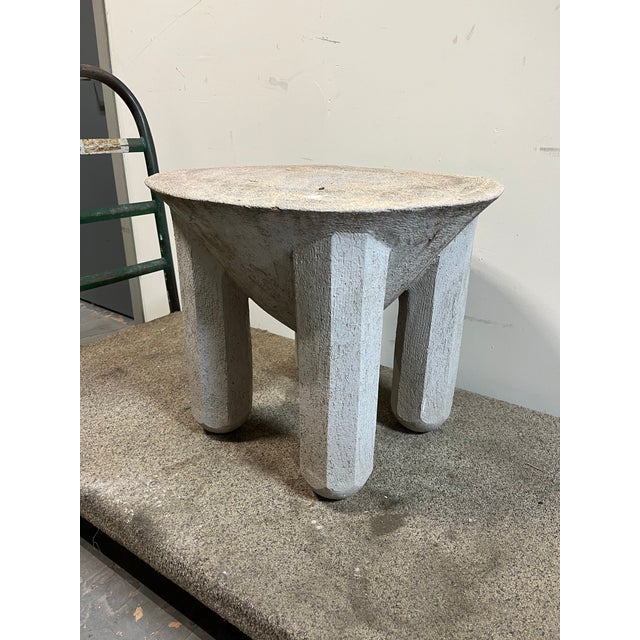 Sculpture Materials Brutalist Stone Concrete Outdoor Table Pedestal Form For Sale - Image 7 of 11