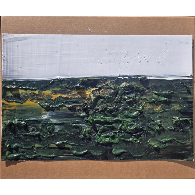 Abstract Framed Contemporary Neutral Color Palette Abstract Landscape Painting / Color Field / Earth Tones For Sale - Image 3 of 3