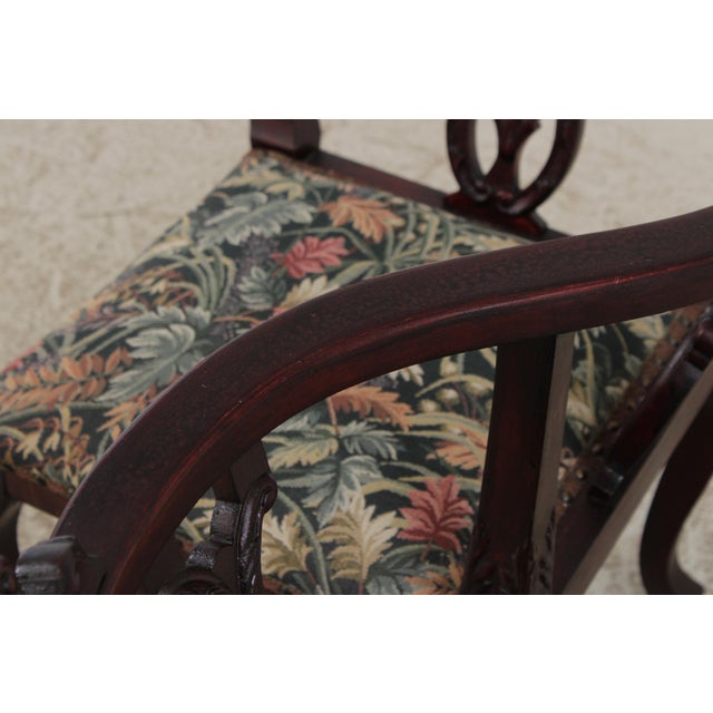Vintage Victorian Style Tete Tete Courting Chair For Sale - Image 11 of 16