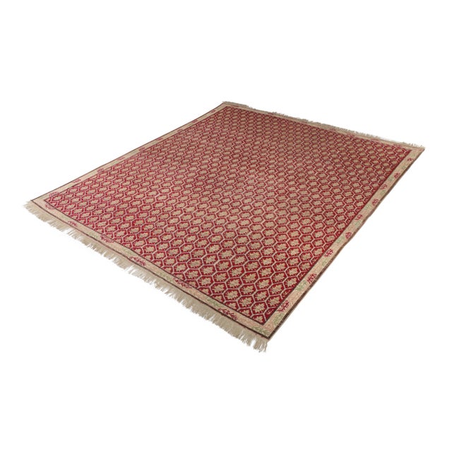 Traditional Handwoven Antique Anatolian Kilim Rug in Red All Over Pattern For Sale - Image 3 of 5