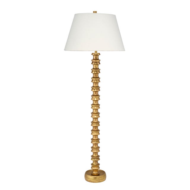 2020s Melrose Floor Lamp, Gold Leaf For Sale - Image 5 of 5
