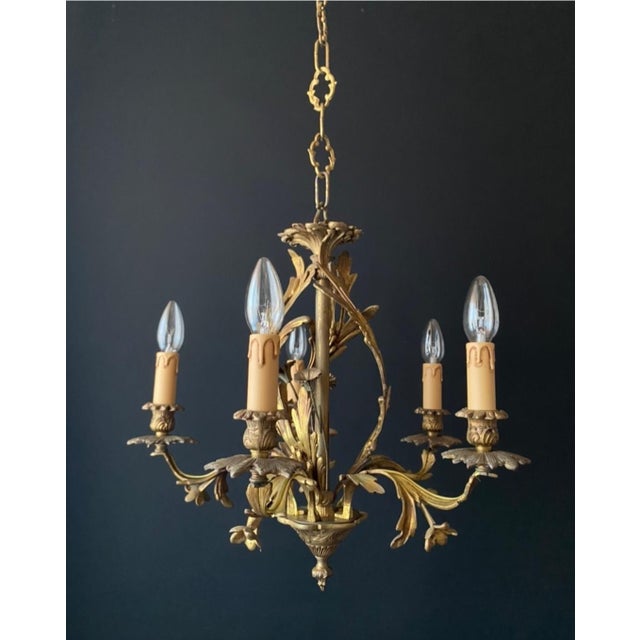 Vitnage Chandelier in Bronze, 1960s For Sale - Image 3 of 13