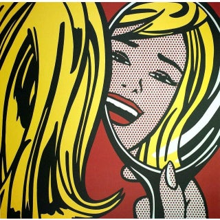 1980s Original Roy Lichtenstein "Girl in Mirror" Limited Edition Lithograph For Sale