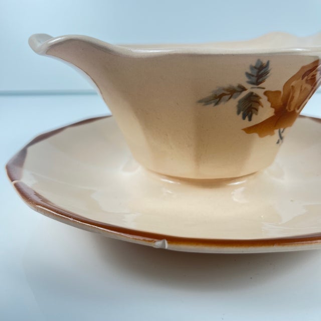 Pink Sauce Boat from Sarreguemines, 1920s For Sale - Image 8 of 11