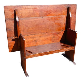 Antique New England Primitive Pine Hutch Table 1820s For Sale
