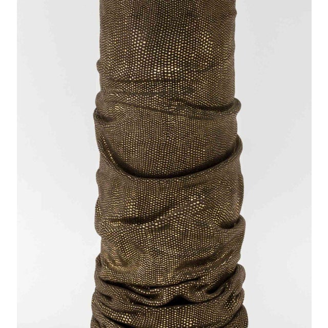 Koket Koket "Ruche" Leather and Marble Table Lamp For Sale - Image 4 of 7